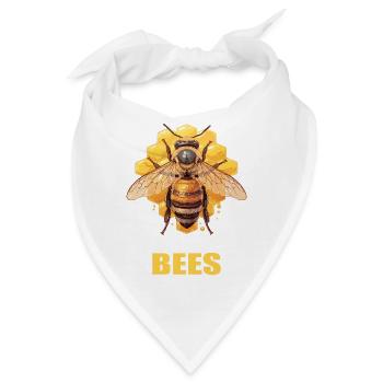 Bienen Biene - Bandana - Weiß - Vorne
