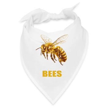 Bienen Biene - Bandana - Weiß - Vorne