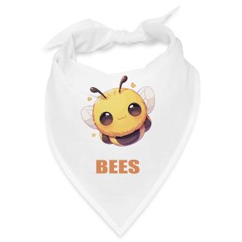 Bienen Biene - Bandana - Weiß - Vorne