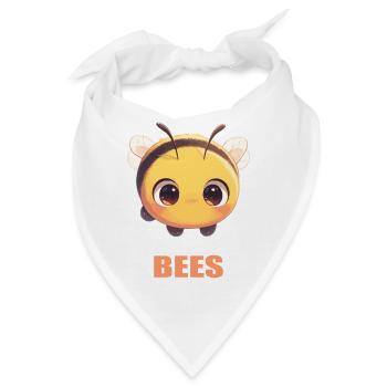 Bienen Biene - Bandana - Weiß - Vorne
