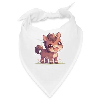 Pferde Pferd - Bandana - Weiß - Vorne