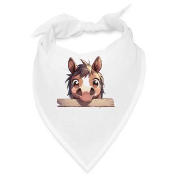 Pferde Pferd - Bandana - Weiß - Vorne