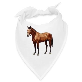Pferde Pferd - Bandana - Weiß - Vorne