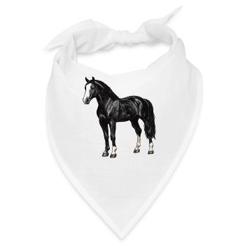 Pferde Pferd - Bandana - Weiß - Vorne