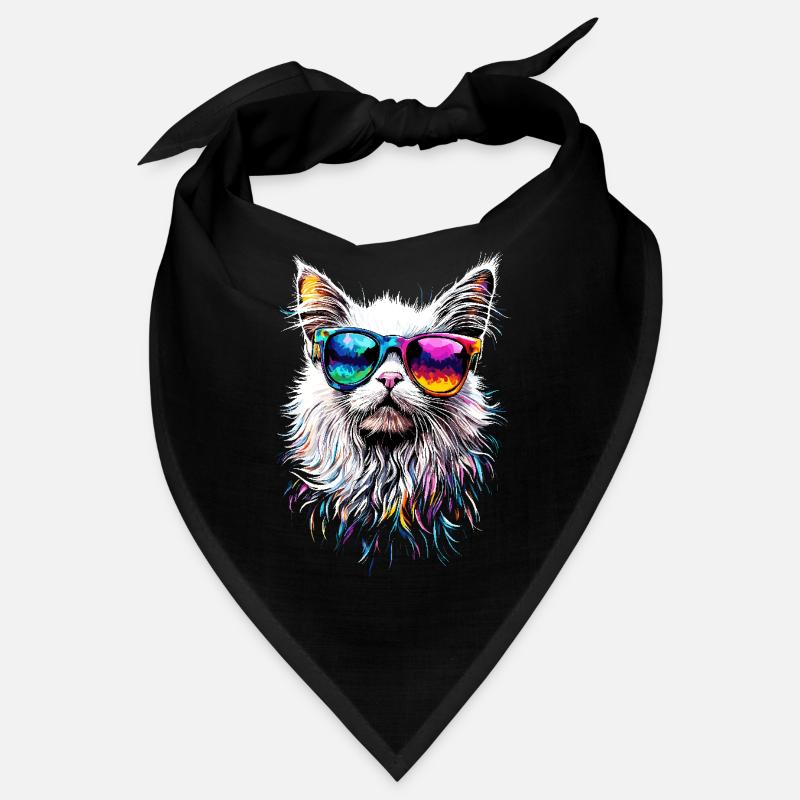 Chat Angora Blanc Chat Angora Chats Angora Mignons Bandana