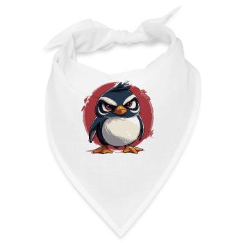 Schlechte-Laune-Pinguin - Bandana - Weiß - Vorne