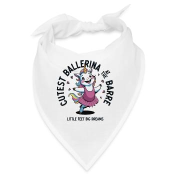 Cutest ballerina at the barre - Bandana - Weiß - Vorne