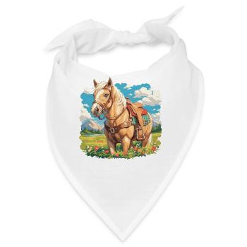 Pferde Pferd - Bandana - Weiß - Vorne