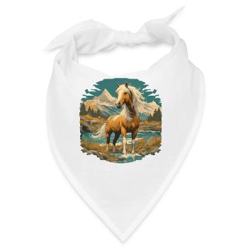Pferde Pferd - Bandana - Weiß - Vorne