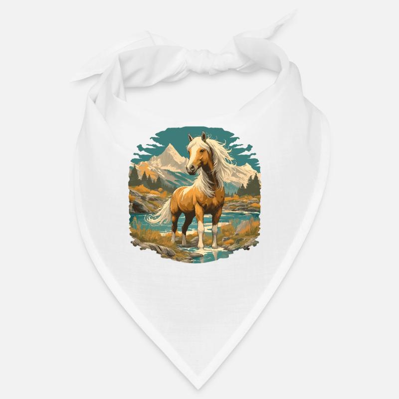 Chevaux Cheval - Bandana - blanc
