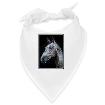 Pferde Pferd - Bandana - Weiß - Vorne