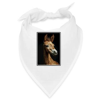 Pferde Pferd - Bandana - Weiß - Vorne