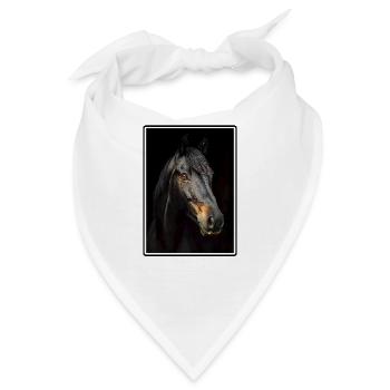 Pferde Pferd - Bandana - Weiß - Vorne