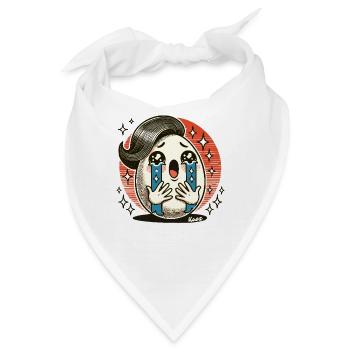 Lustiges großes Drama-Ei - Bandana - Weiß - Vorne