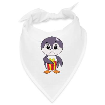Eleganter Pinguin, Vielseitig für jeden Moment - Bandana - Weiß - Vorne
