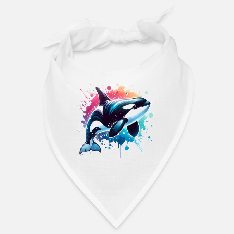 Orca Schwertwal - Bandana - Weiß