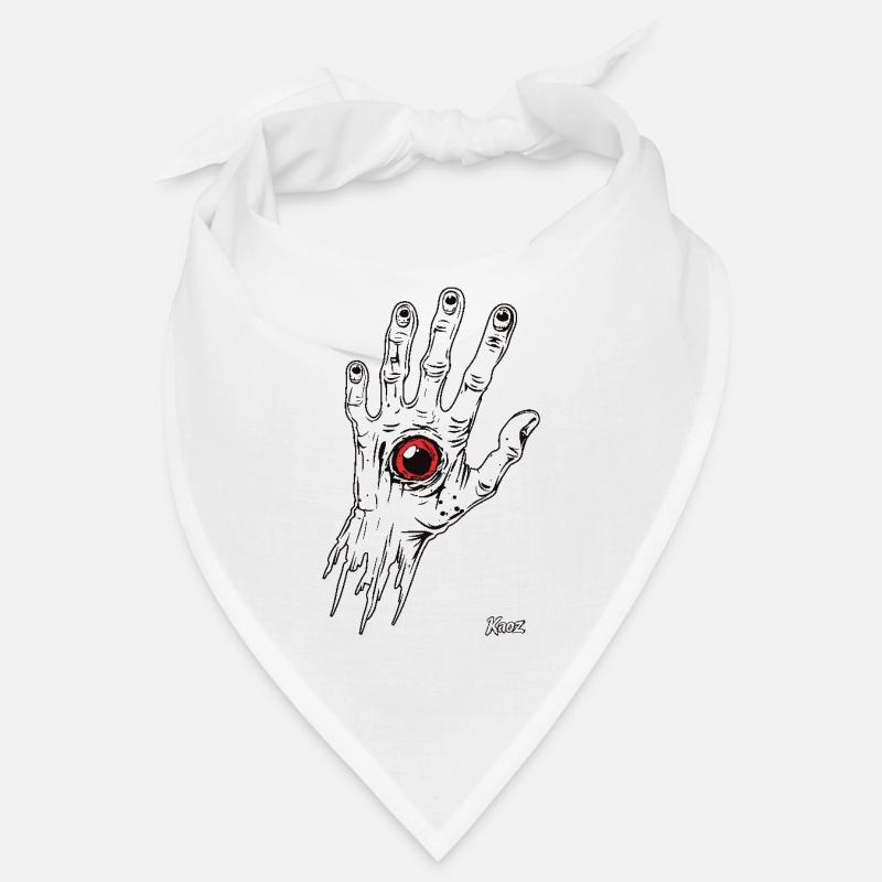 Main de zombie blanc avec œil Bandana