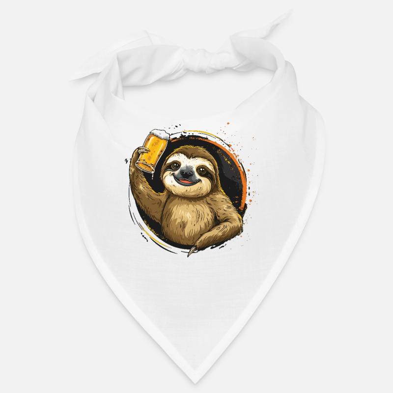 Faultier Bier Biertrinker Bandana