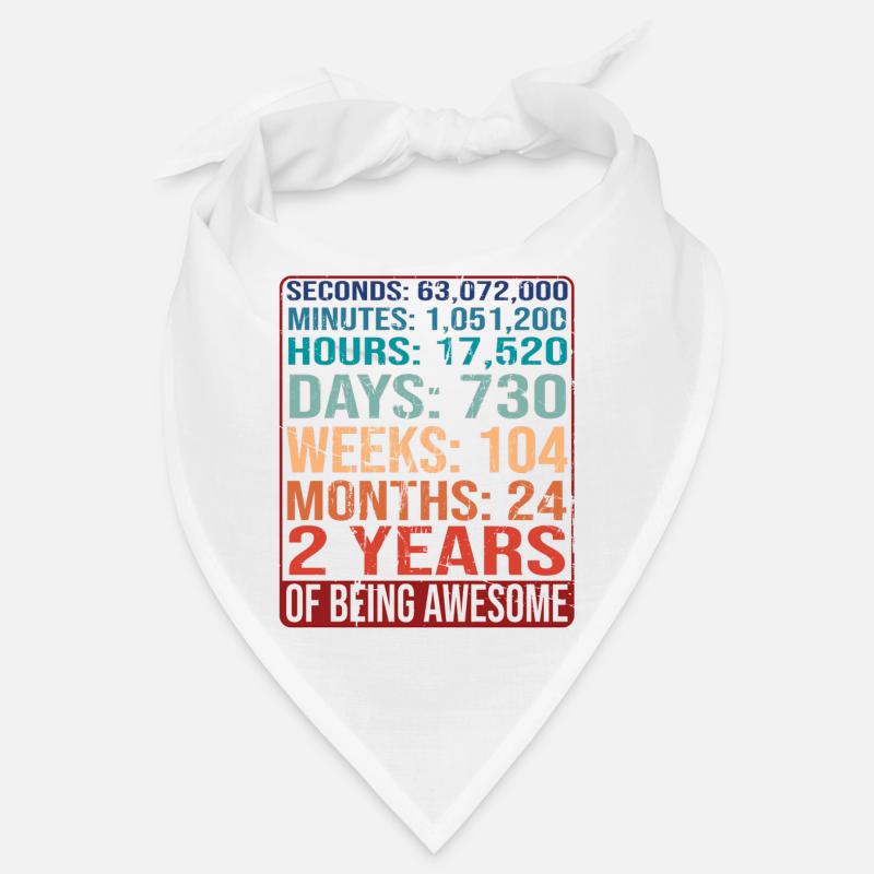 2 ans ! Cadeau d’anniversaire pour les 2 ans Bandana