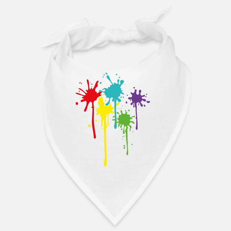 Carnaval Couleurs vives Taches Éclaboussures de couleur Bandana
