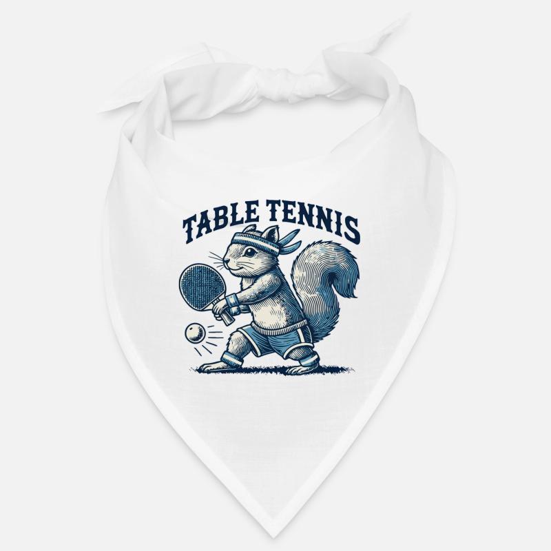 Retro Table Tennis Squirrel Fun Bandana