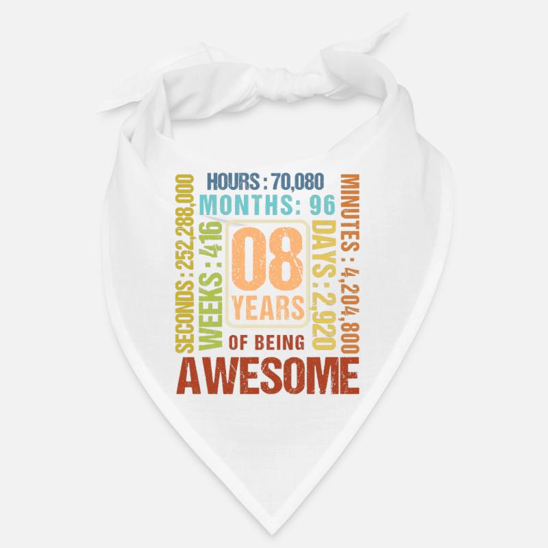 8 ans ! Cadeau d’anniversaire pour 8 ans Bandana