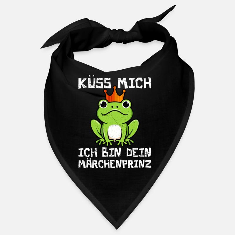 Froschkostüm KÜSS MICH ICH BIN EIN MÄRCHENPRINZ Bandana