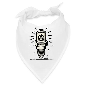 Anarchie Zündkerze - Bandana - Weiß - Vorne