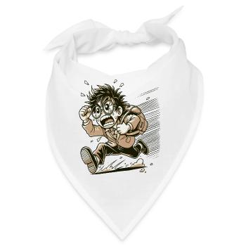 Japanischer nerdiger wütender Otaku - Bandana - Weiß - Vorne