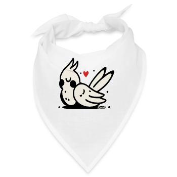 Schlafender Kakadu - Bandana - Weiß - Vorne