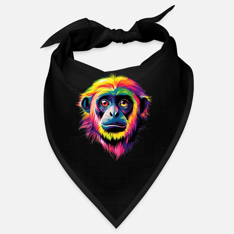 Singe Gibbon Main Blanche Gibbon Singe Mignon Lar Gibbons Bandana