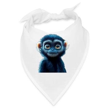 Gibbon Affe Weißhandgibbon Monkey Süße Lar Gibbons - Bandana - Weiß - Vorne