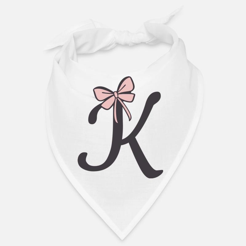 Initial letter K bow Bandana