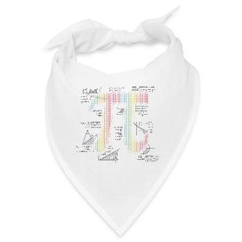 Pi Tag Mathe Formel Kunstwerk Zahlen Kreativ - Bandana - Weiß - Vorne