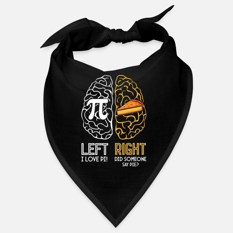 Pi Tag Brain Left Right Humor I Love Pi Bandana
