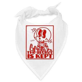 Niedliches Pooky Secret Skelett - Bandana - Weiß - Vorne