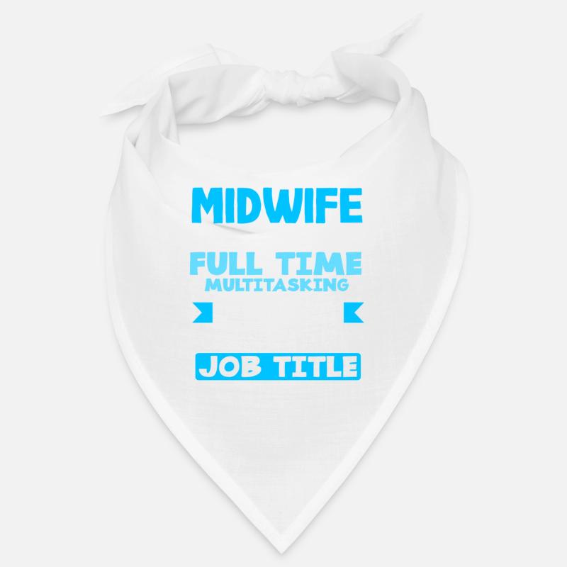 Hebamme Vollzeit Multitasking Ninja - Bandana - Weiß