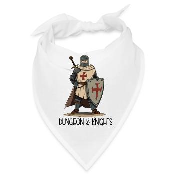 Dungeons and Knights – Cartoon Kreuzritter - Bandana - Weiß - Vorne