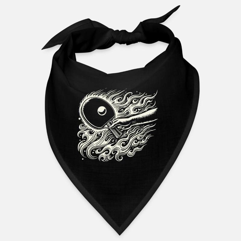 Fiery Table Tennis Racket for Dynamic Games Bandana
