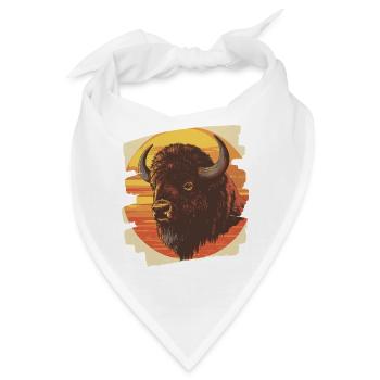 Bison Retro - Bandana - Weiß - Vorne