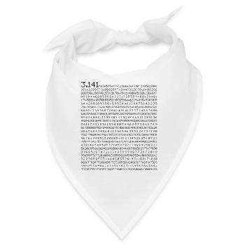 Pi Tag 3,141 Zahlenfolge für Mathefans - Bandana - Weiß - Vorne