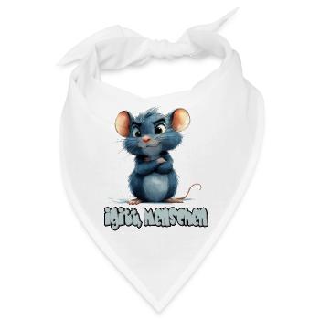 Lustige Ratte Mit Spruch, Igitt, Menschen - Bandana - Weiß - Vorne