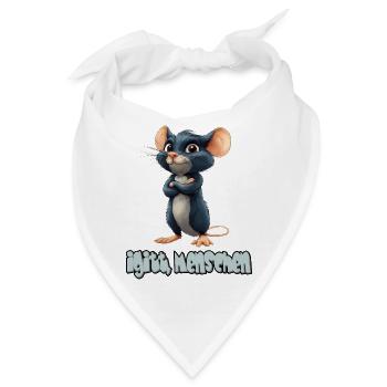 Lustige Ratte Mit Spruch, Igitt, Menschen - Bandana - Weiß - Vorne