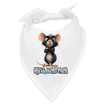 Lustige Ratte Mit Spruch, Igitt, Menschen - Bandana - Weiß - Vorne