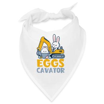Eier Cavator mit süßen Kaninchen - Bandana - Weiß - Vorne