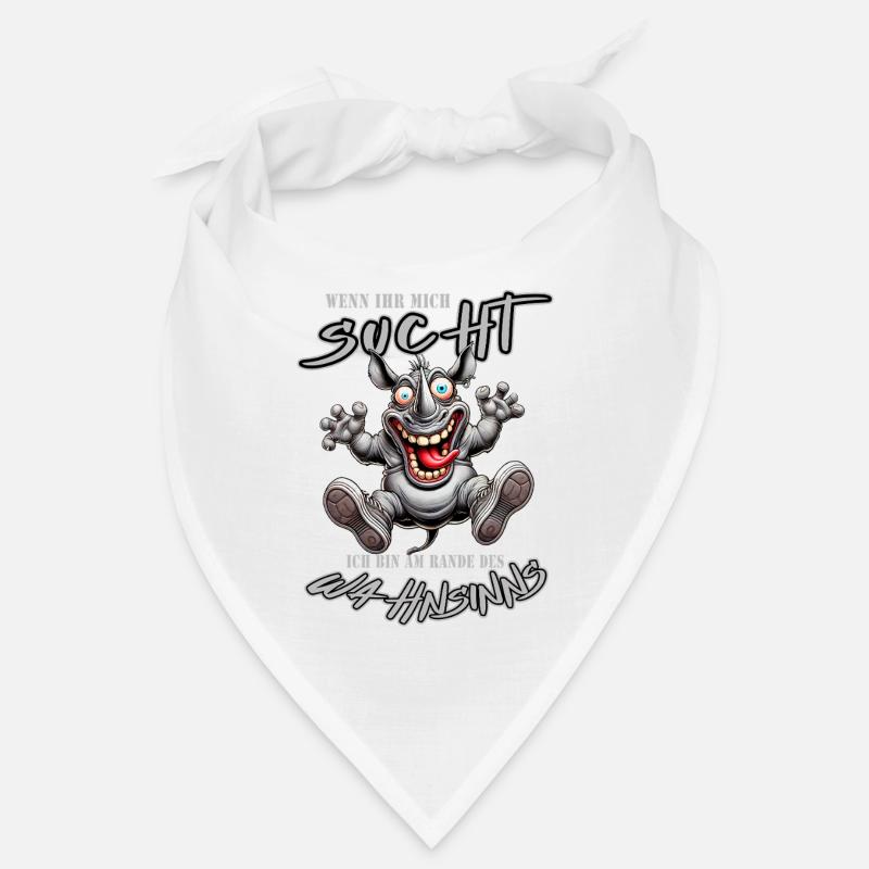 Crazy Nashorn am Rande des Wahnsinns Comic Stil Bandana