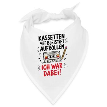 Kassetten Retro - Bandana - Weiß - Vorne