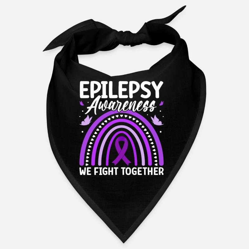 Wir kämpfen gemeinsam Lila Epilepsie des Nervensystems Bandana