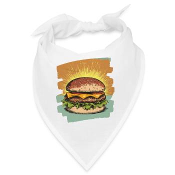 Burger Retro - Bandana - Weiß - Vorne