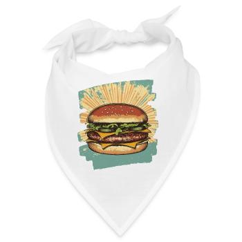 Burger Retro - Bandana - Weiß - Vorne